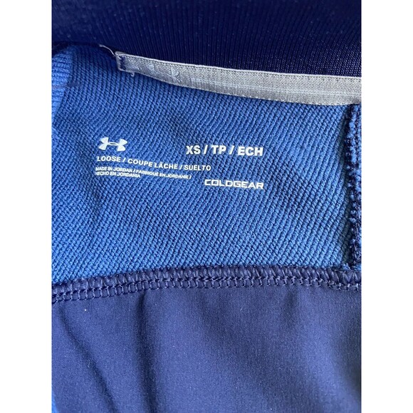 Under Armour Women Qualifier Hybrid Warm Up Jacket Size XS Blue Cold Gear Zip Up - Picture 10 of 15